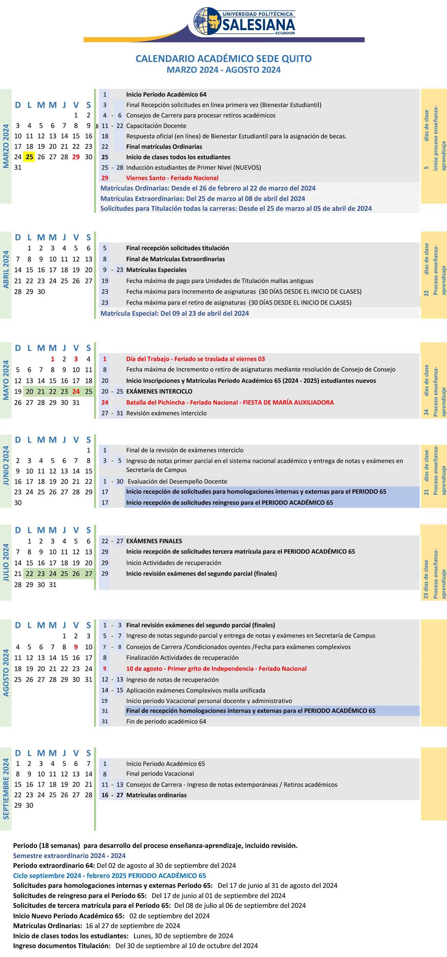 Calendario Académico UPS